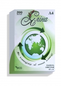 Бумага офисная "Ялiна", 65 г/м, 200 л./пач