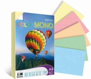 Бумага офисная цветная Cоlor MONO пастель, 100 л./пач, А4