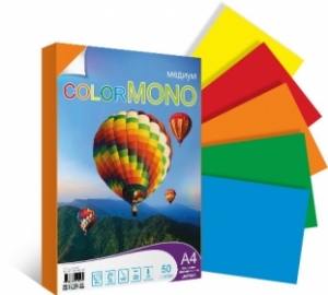 Бумага офисная цветная Cоlor MONO медиум, 50 л./пач, А4